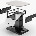 Multimedia lectern showing removable panels AV equipment installation & service