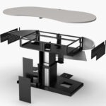 Mutlimedia lectern with removable panels for av equipment installation and service