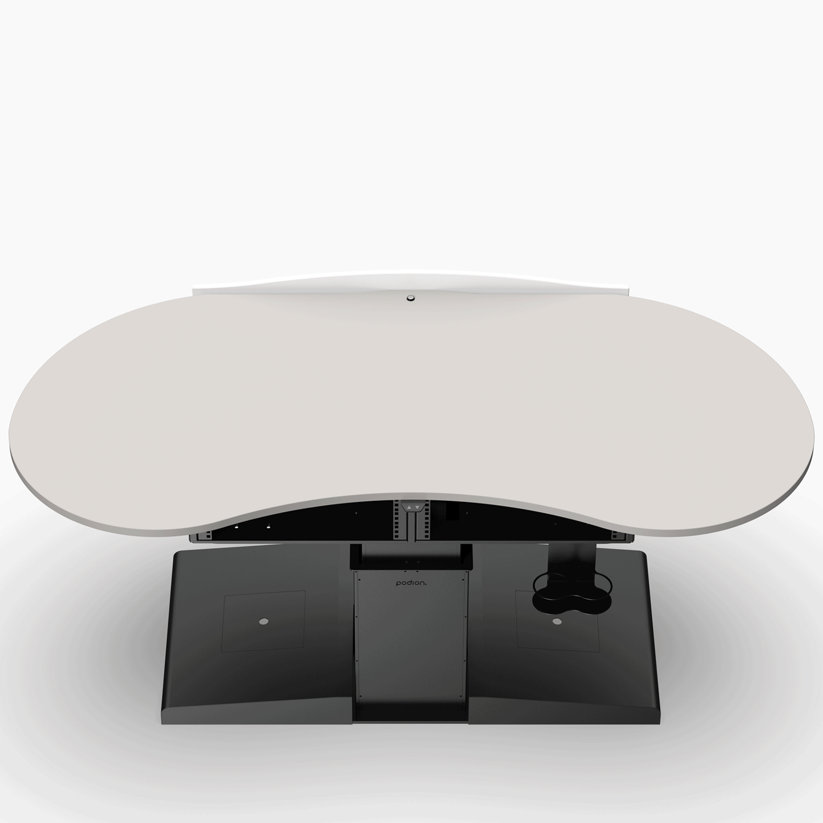 Multimedia lectern worktop layout for presentation av equipment