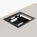 Battery charger holder for wireless microphones &transmitters installed into lectern worktop