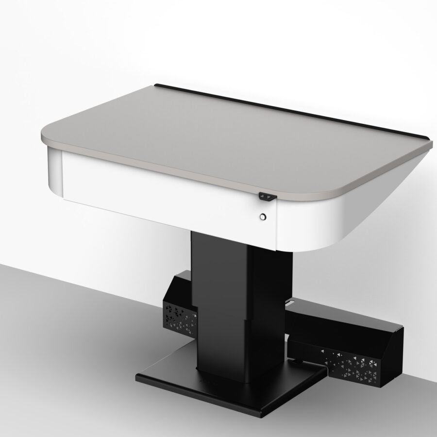 University teachers touchdown point with 4ru and height adjustment