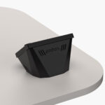 Black desk-mounted housing for Crestron MPC3-302 Media Presentation Controller