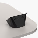 Black desk-mounted housing for Crestron MPC3-302 Media Presentation Controller