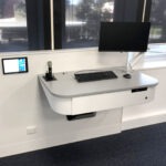 Teachers touchdown point or wall mounted lectern at Monash University