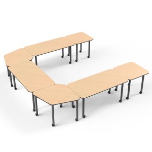 Folding table with hinged base