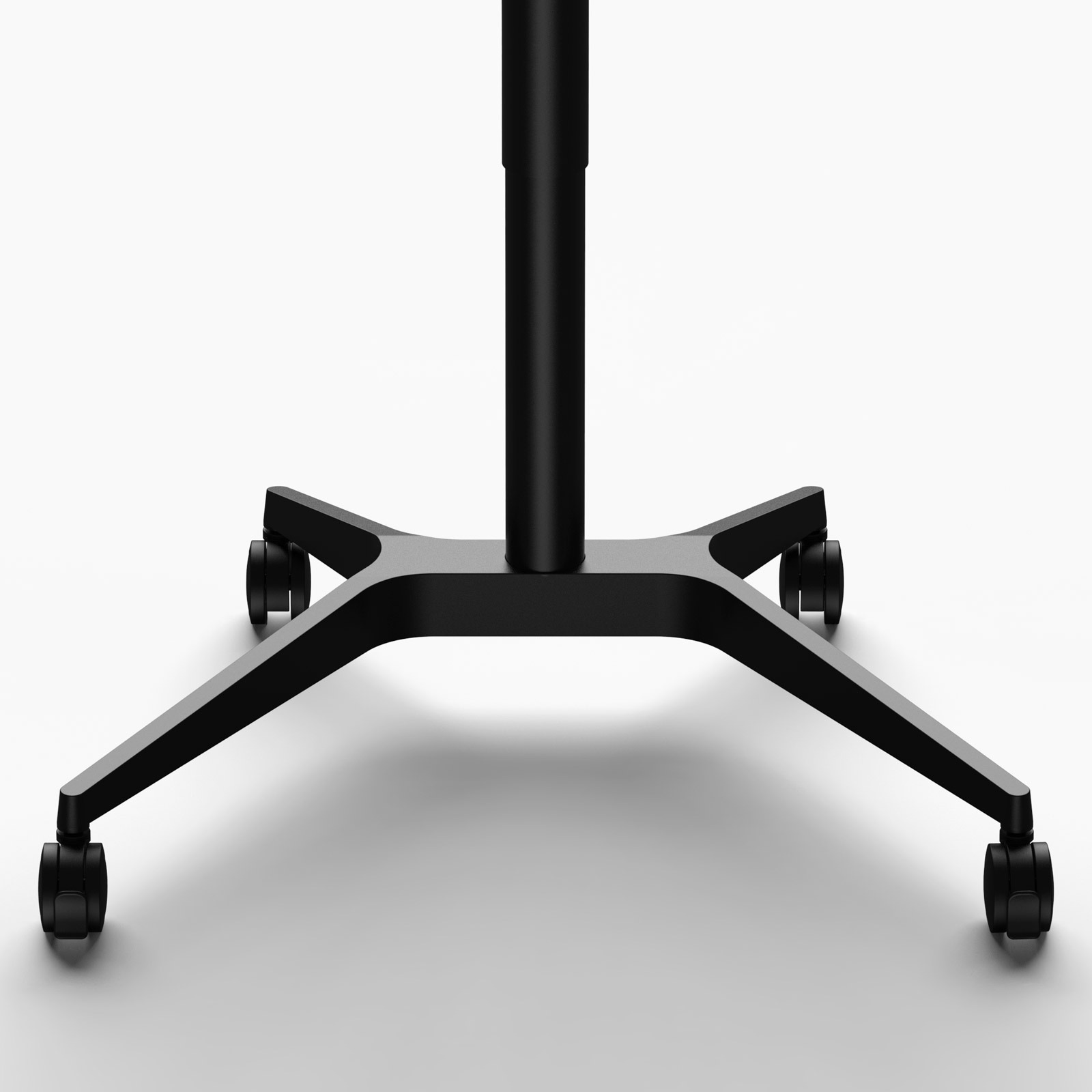 Portable lectern with mobile base and locking castors