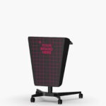 Gas lift height adjustable podium lectern with custom branding & castors