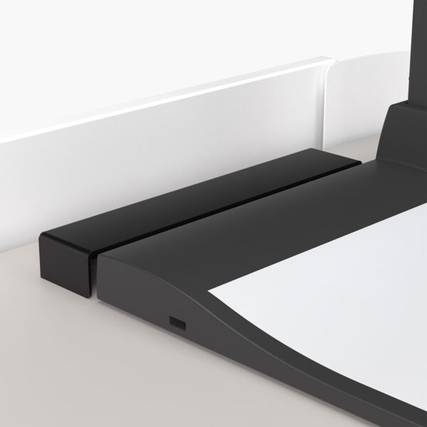 Document Camera Cable Cover installed on lectern worktop