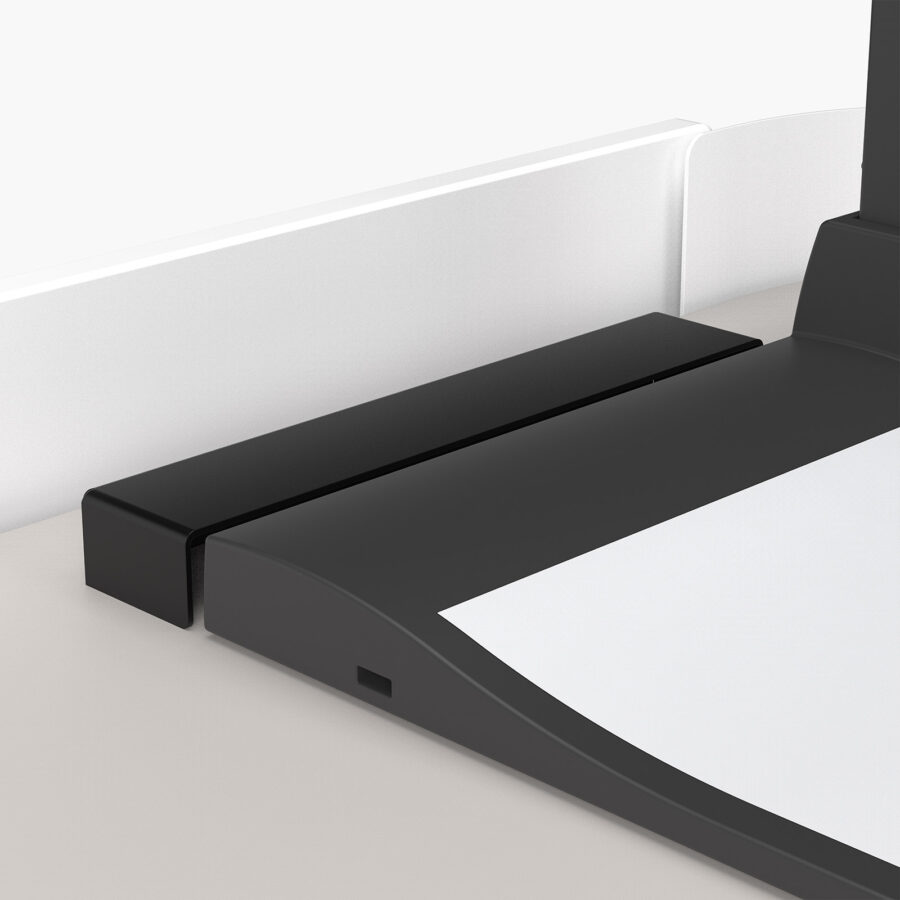 Document Camera Cable Cover installed on lectern worktop