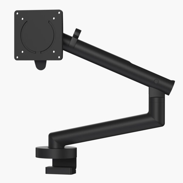 Black Flo Monitor Arm with Desk Clamp for lectern