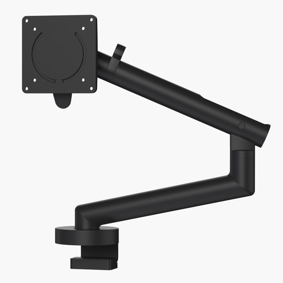 Black Flo Monitor Arm with Desk Clamp for lectern