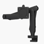 Black Ollin Monitor arm with desk clamp for single screen 0-9kgs