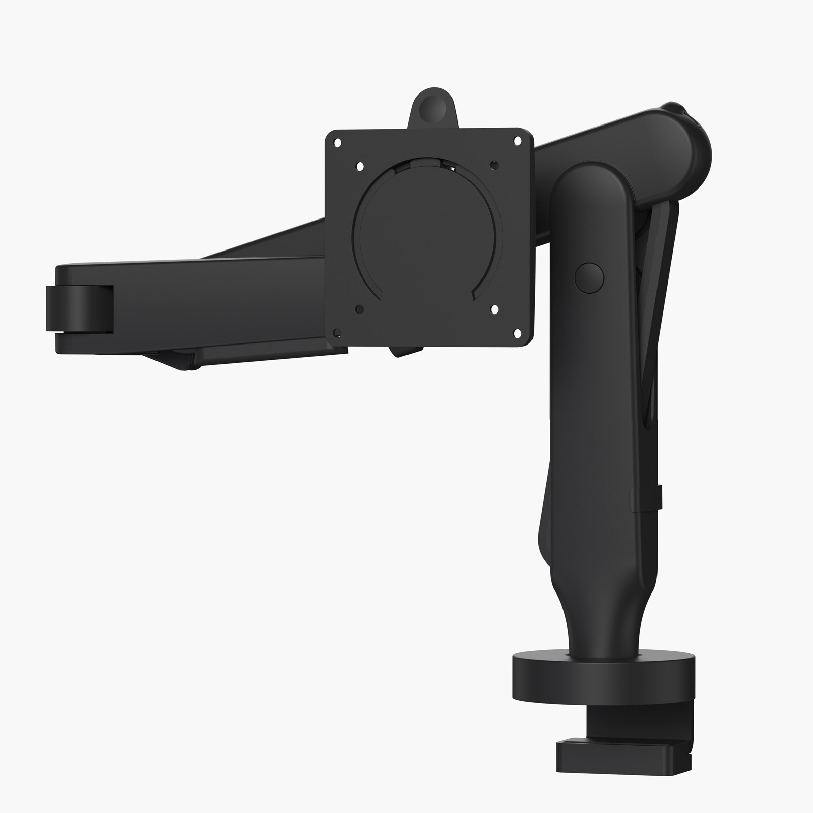 Black Ollin Monitor arm with desk clamp for single screen 0-9kgs